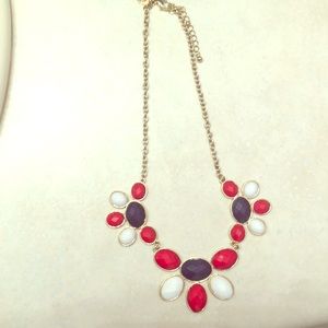 Red white and blue charming Charlie necklace